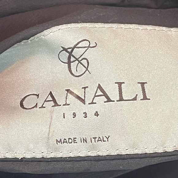 Canali Rain & Wind Tech Coat Loro Piana Sports Fabric Size 52 Reversible Silk - Picture 8 of 15